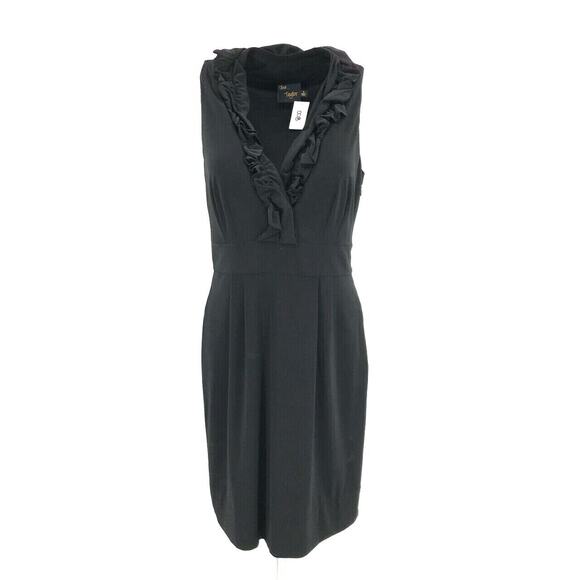 Just...Taylor Dresses & Skirts - Just...Taylor Women's Sleeveless V Neck Ruffle Knit Dress Sz 6 Black Stretch